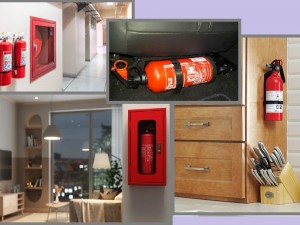 У якому положенні має зберігатися вогнегасник?