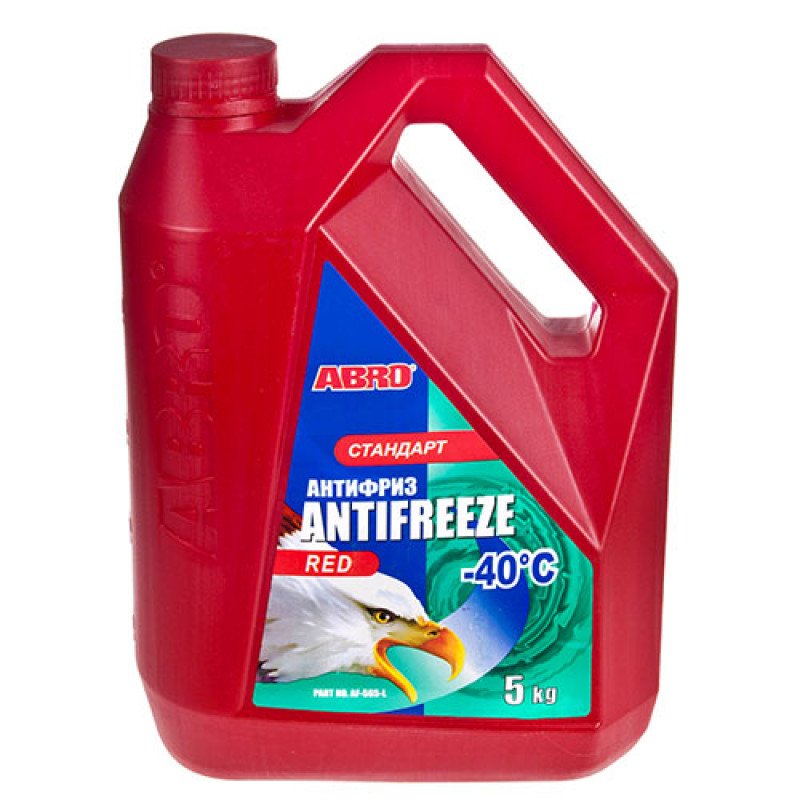 Антифриз ABRO AF-565-L стандарт -40ºС червоний 5кг Антифриз ABRO AF-565-L стандарт -40ºС червоний 5кг