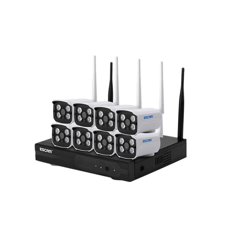 Комплект відеоспостереження ESCAM WNK803 8CH 720P Wireless NVR KITS EU