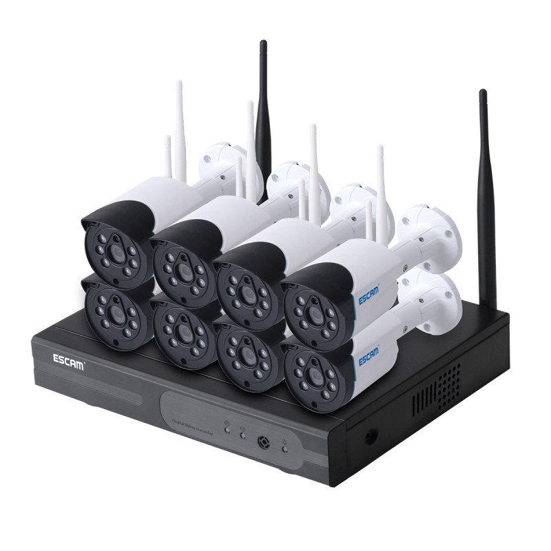 Комплект видеонаблюдения ESCAM WNK804 8CH 720P Wireless NVR KITS EU
