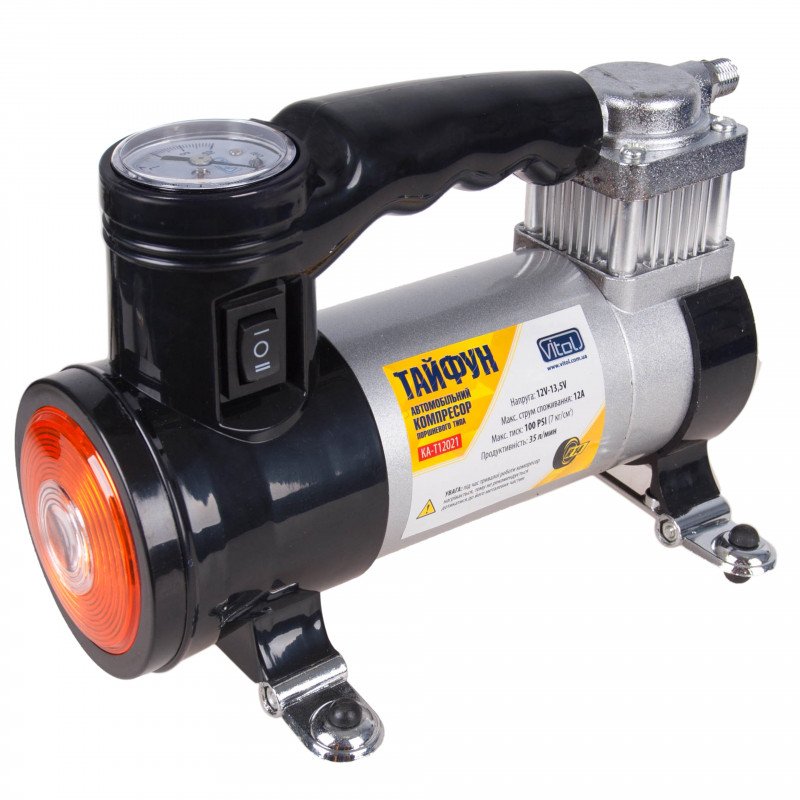 Компрессор Тайфун КА-T12021 100psi/12Amp/35л/фонарь/прикур.+переходник