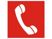 Знак безпеки Телефон для використання при пожежі Знак безпеки Телефон для використання при пожежі
