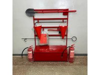 Стенд пожежний відкритого типу зі стаціонарним ящиком для піску 0,12м.куб з вогнегасниками та інструментом Стенд пожежний відкритого типу зі стаціонарним ящиком для піску 0,12м.куб з вогнегасниками та інструментом