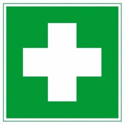 Знак безпеки (плакат плівка 150х150мм) Аптечка