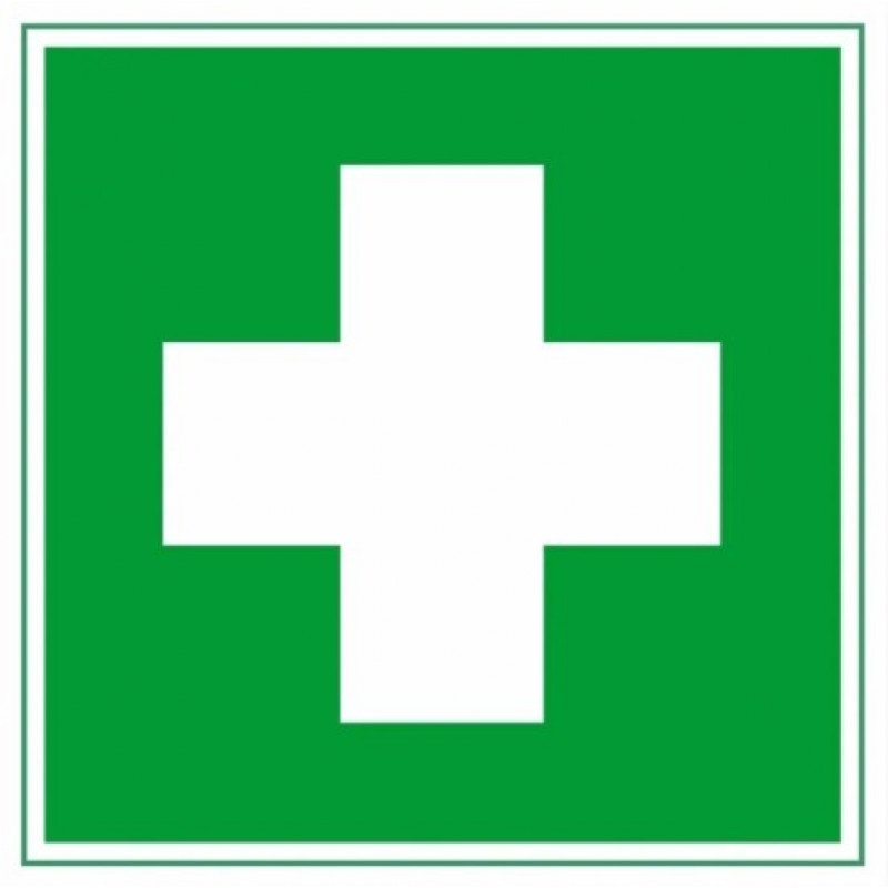 Знак безпеки (плакат плівка 150х150мм) Аптечка