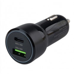 Автомобильное зарядное устройство для VOIN 51W, 1USB QC3.0 18W + 1PD 33W, 12/24V