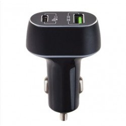 Автомобильное зарядное устройство для VOIN 63W, 1USB QC3.0 18W + 1PD 45W, 12/24V