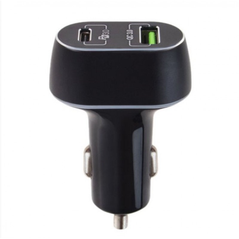 Автомобильное зарядное устройство для VOIN 63W, 1USB QC3.0 18W + 1PD 45W, 12/24V