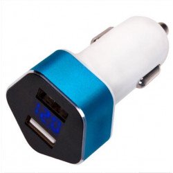 Автомобільний зарядний пристрій VOIN C-2406 2USB (12 / 24V - 5V 2,4A) + вольтметр