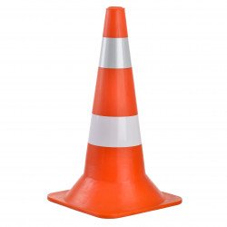 Конус пластиковий 520мм 1 біла 1 світловідбиваюча смужки