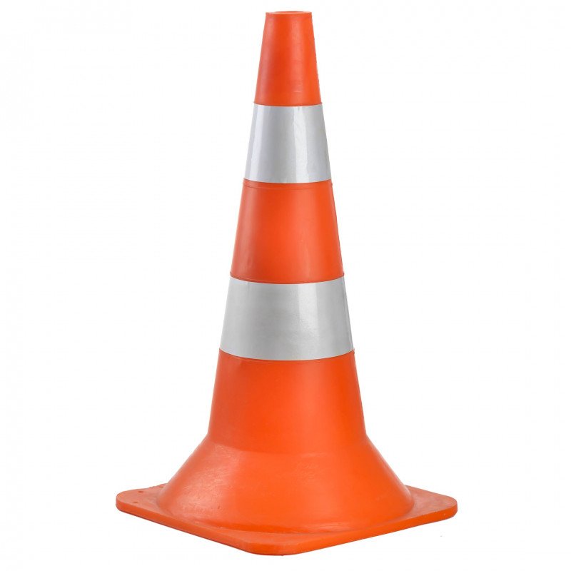 Конус пластиковий 520мм 2 світловідбиваючі смужки