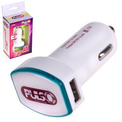 Автомобільний зарядний пристрій PULSO C-2026W 2USB (12 / 24V - 5V 2,4A)