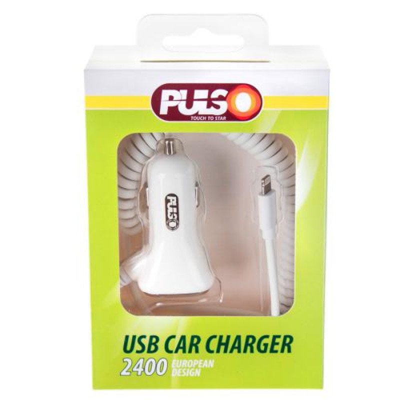 Автомобільний зарядний пристрій PULSO C-2407W 1USB+iphone (12 / 24V - 5V 2,4A) Автомобільний зарядний пристрій PULSO C-2407W 1USB+iphone (12 / 24V - 5V 2,4A)