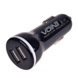 Автомобильное зарядное устройство VOIN C-2023BK 2USB (12/24V - 5V 2,1A)