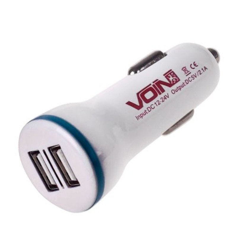 Автомобільний зарядний пристрій VOIN C-2023W 2USB (12/24V - 5V 2,1A)