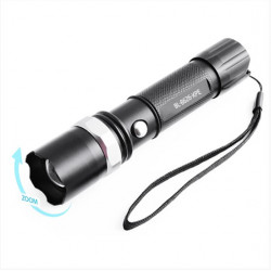 Фонарь диодный Police 8626-XPE, ЗУ 220V/12V, 1х18650/3хААА, zoom, Box