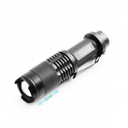 Фонарь диодный Poliсe 1861-T6, 1x18650, ЗУ 220/12V, зажим, zoom, BOX