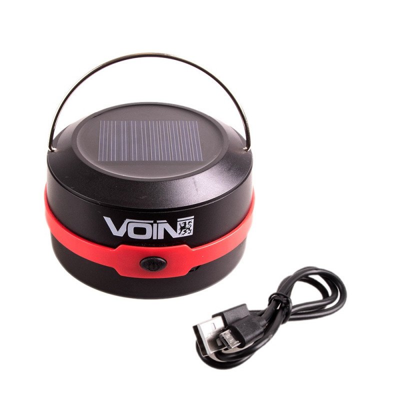 Ліхтар для кемпінгу  VOIN VL-53, 3W XPE/ Power bank 1200mAh/ соняшна  панель/складний