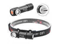 Ліхтар налобний Police 2155-XPE, ЗУ USB, вбудований акумулятор, магніт