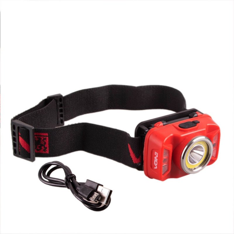 Фонарь налобный VOIN VL-146, 5W-COB+(W/R)+5W XPE/АКБ1800mAh/регул. наклона/сенсор Фонарь налобный VOIN VL-146, 5W-COB+(W/R)+5W XPE/АКБ1800mAh/регул. наклона/сенсор