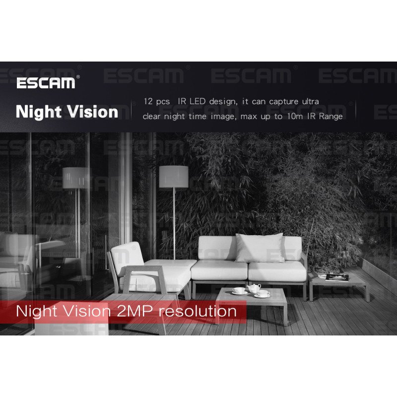Комплект видеонаблюдения ESCAM PNK805 8CH 1080P POE NVR KITS