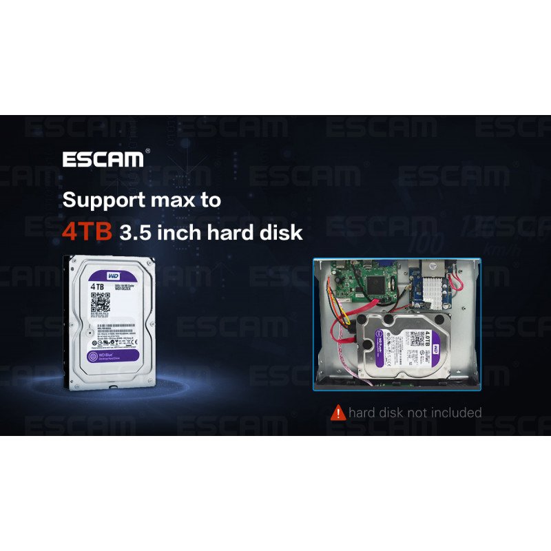 Комплект видеонаблюдения ESCAM PNK805 8CH 1080P POE NVR KITS