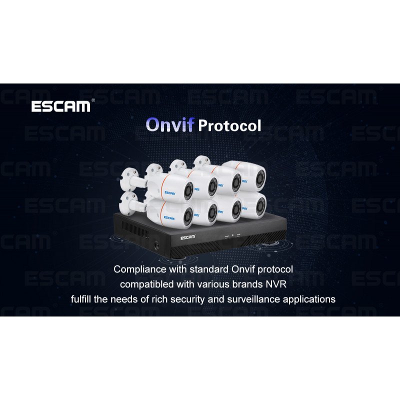 Комплект видеонаблюдения ESCAM PNK805 8CH 1080P POE NVR KITS