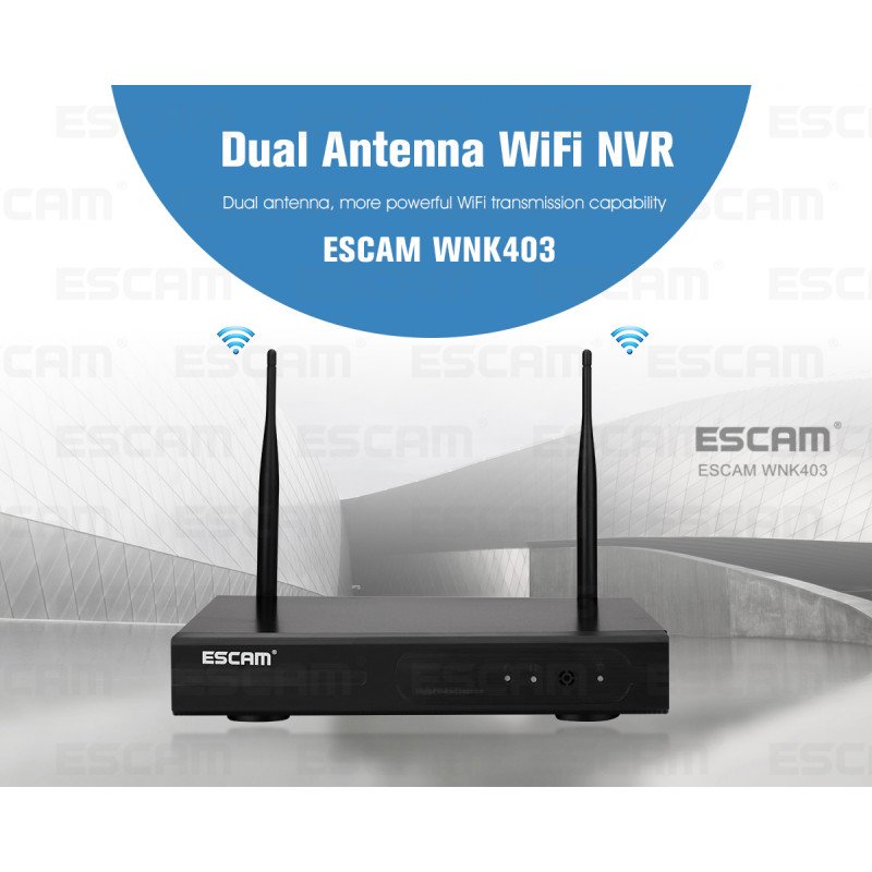 Комплект відеоспостереження ESCAM WNK403 4CH 720P Wireless NVR KITS EU