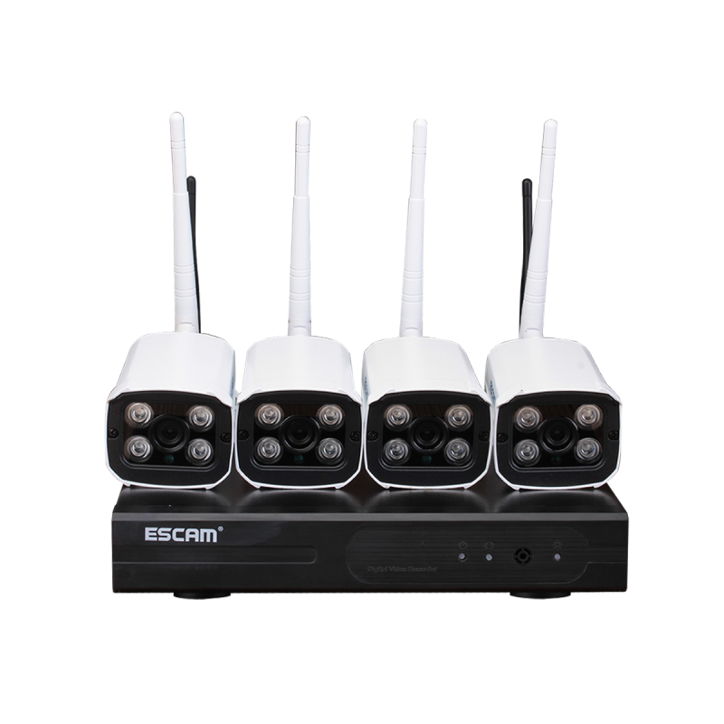 Комплект відеоспостереження ESCAM WNK403 4CH 720P Wireless NVR KITS EU