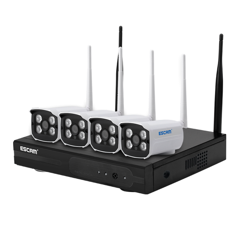 Комплект відеоспостереження ESCAM WNK403 4CH 720P Wireless NVR KITS EU