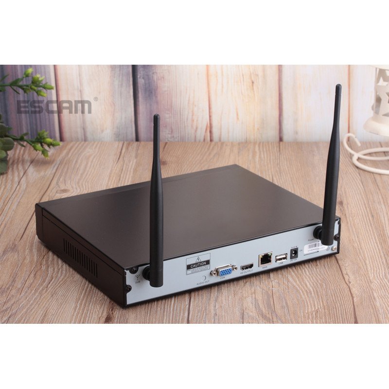 Комплект видеонаблюдения ESCAM WNK404 4CH 720P Wireless NVR KITS EU