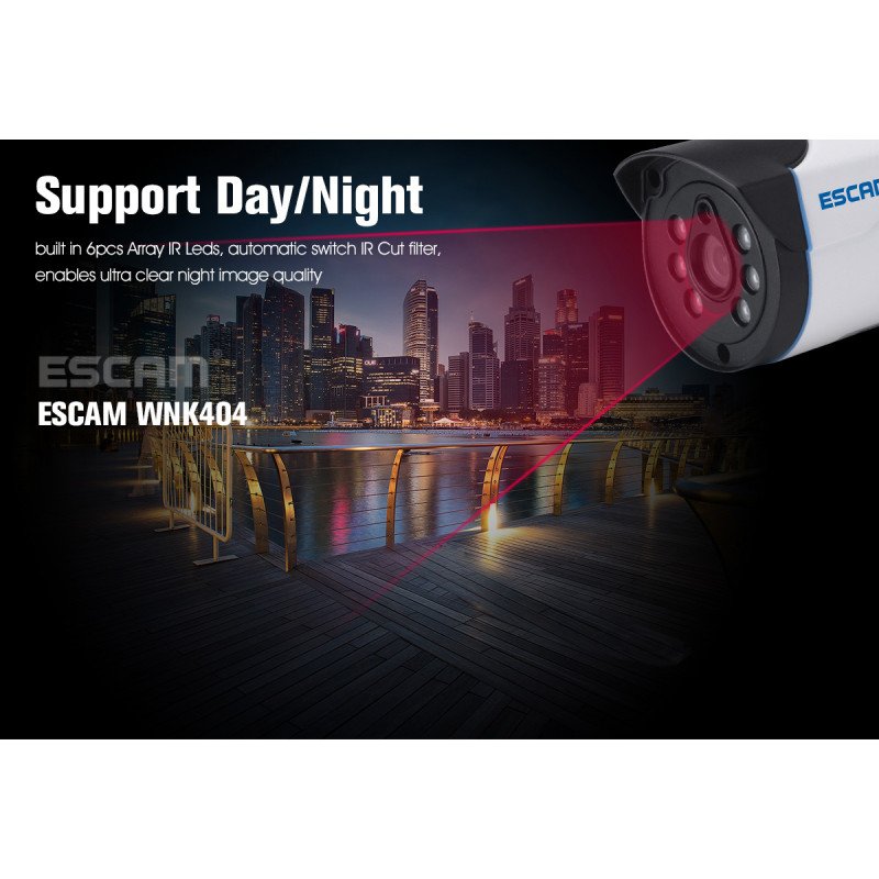 Комплект видеонаблюдения ESCAM WNK404 4CH 720P Wireless NVR KITS EU