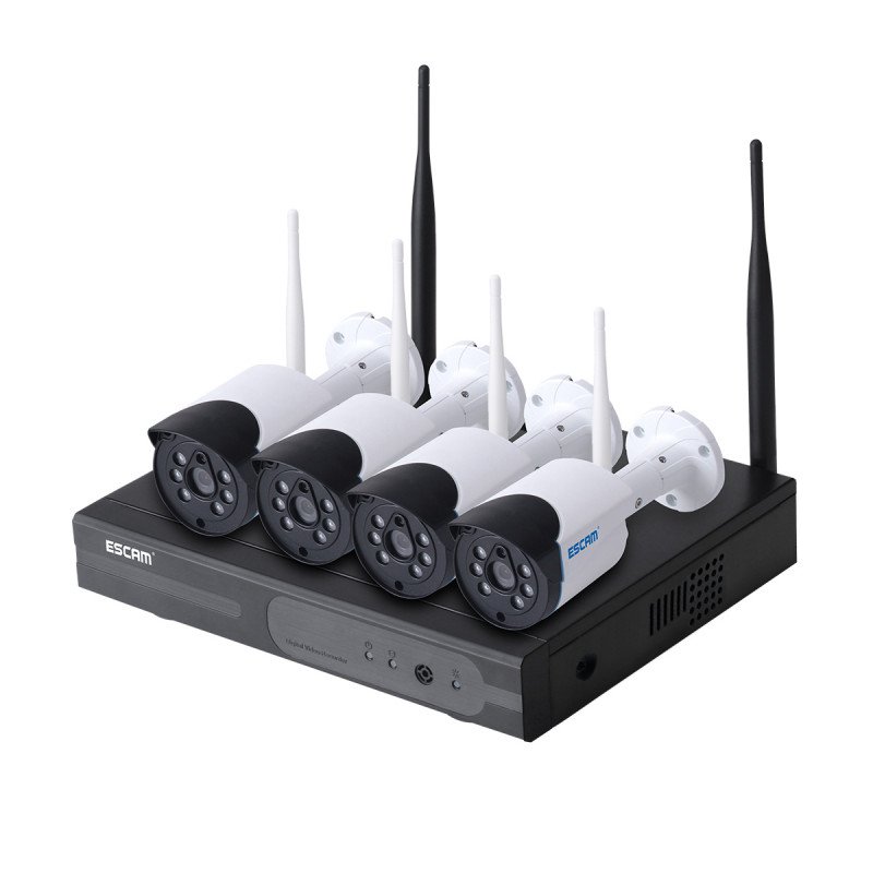 Комплект видеонаблюдения ESCAM WNK404 4CH 720P Wireless NVR KITS EU