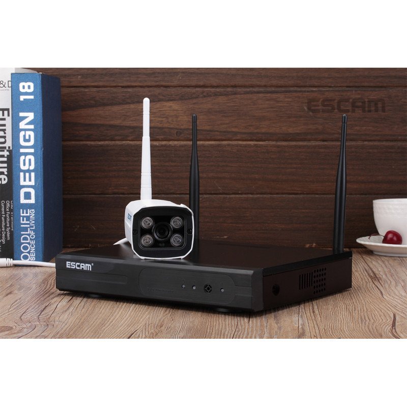 Комплект відеоспостереження ESCAM WNK803 8CH 720P Wireless NVR KITS EU