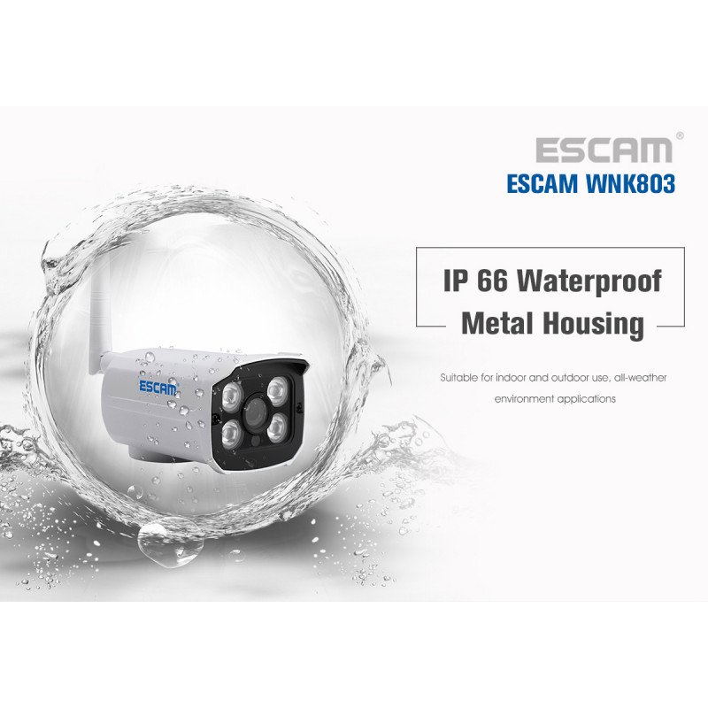 Комплект відеоспостереження ESCAM WNK803 8CH 720P Wireless NVR KITS EU