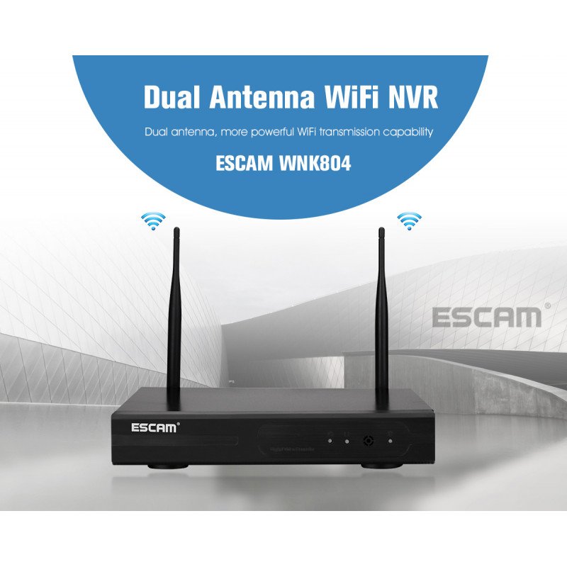 Комплект видеонаблюдения ESCAM WNK804 8CH 720P Wireless NVR KITS EU