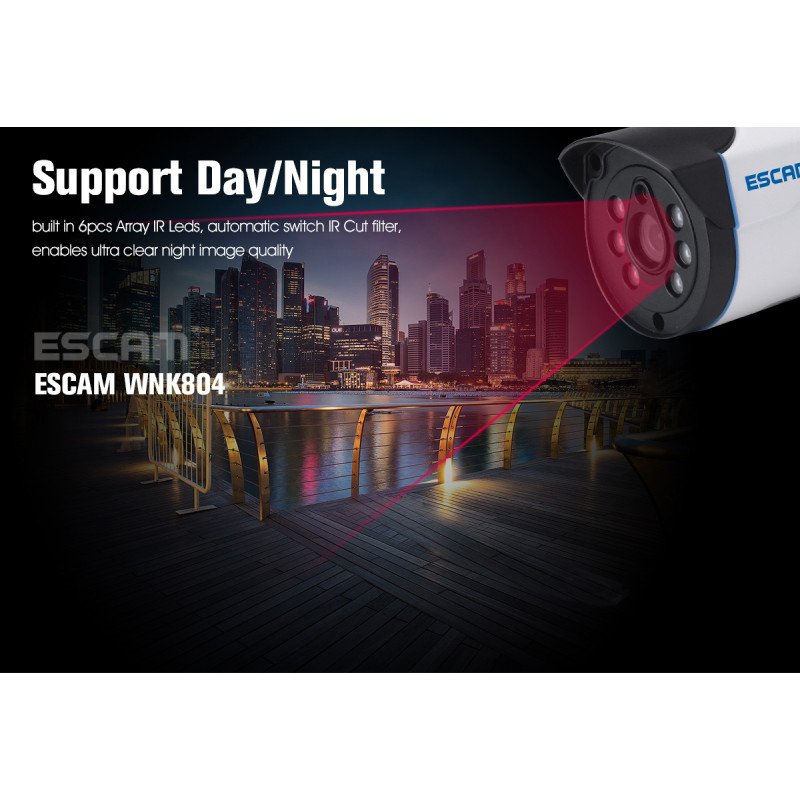 Комплект видеонаблюдения ESCAM WNK804 8CH 720P Wireless NVR KITS EU