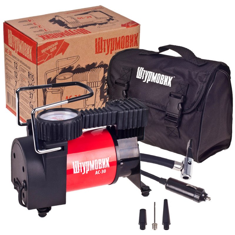Компрессор Штурмовик AC-30 100psi/12Amp/37л/прикуриватель