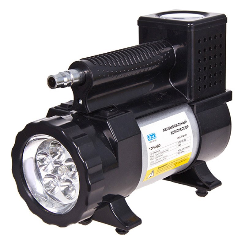 Компресор "Торнадо" КА-Т12220 150psi/15Amp/40л/ліхтар/прикур.+перехідник/шланг 3,0 м Компресор "Торнадо" КА-Т12220 150psi/15Amp/40л/ліхтар/прикур.+перехідник/шланг 3,0 м