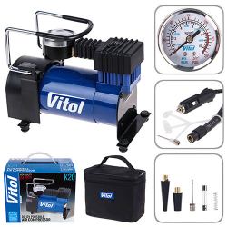 Компресор "ViTOL" K-20 100psi / 12Amp / 35л / прикурювач Компресор "ViTOL" K-20 100psi / 12Amp / 35л / прикурювач