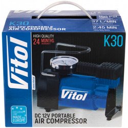 Компресор "ViTOL" K-30 150psi / 14Amp / 37л / прикурювач Компресор "ViTOL" K-30 150psi / 14Amp / 37л / прикурювач