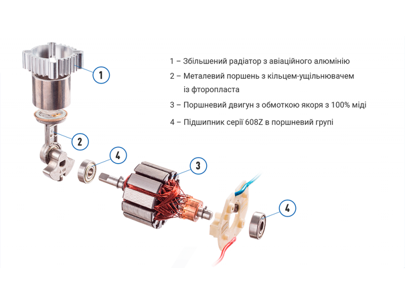 Компресор "ViTOL" К-52 150psi/15Amp/40л/Автостоп/прикурювач