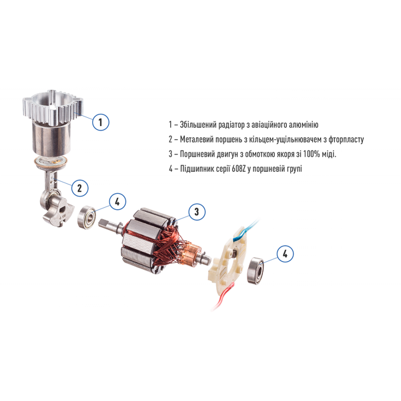 Компресор "ViTOL" К-55 150psi/23Amp/50л/шланг 5,0м з дефлятором/клеми/ Компресор "ViTOL" К-55 150psi/23Amp/50л/шланг 5,0м з дефлятором/клеми/