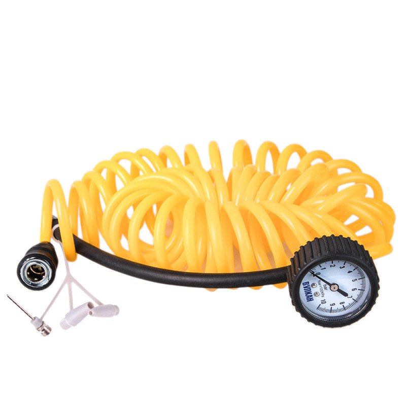 Компресор "Вулкан" КА-В12122 150psi / 25Amp / 90л / клеми / шланг7,5м з дефлятором / ліхтар / 2 циліндра Компресор "Вулкан" КА-В12122 150psi / 25Amp / 90л / клеми / шланг7,5м з дефлятором / ліхтар / 2 циліндра