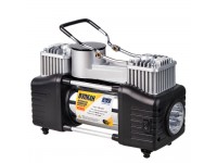 Компресор "Вулкан" КА-В12122 150psi / 25Amp / 90л / клеми / шланг7,5м з дефлятором / ліхтар / 2 циліндра Компресор "Вулкан" КА-В12122 150psi / 25Amp / 90л / клеми / шланг7,5м з дефлятором / ліхтар / 2 циліндра