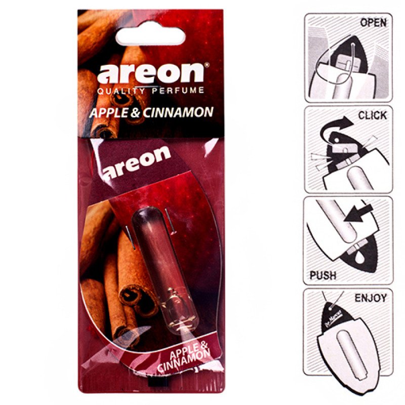 Освежитель воздуха жидкий листик AREON LIQUID Apple & Cinnamon 5ml