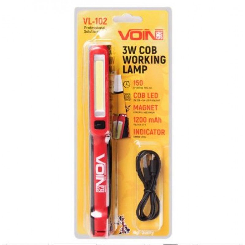 Переносная лампа "VOIN" VL-102, 3W-COB+3W XPE/АКБ1200mAh/магнит/инд. заряда Переносная лампа "VOIN" VL-102, 3W-COB+3W XPE/АКБ1200mAh/магнит/инд. заряда