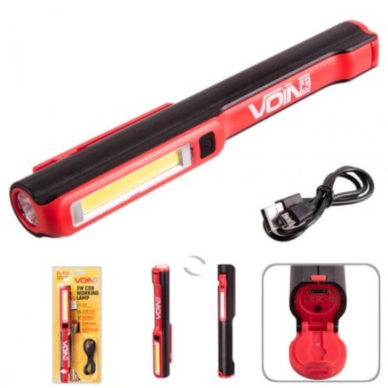 Переносная лампа "VOIN" VL-102, 3W-COB+3W XPE/АКБ1200mAh/магнит/инд. заряда Переносная лампа "VOIN" VL-102, 3W-COB+3W XPE/АКБ1200mAh/магнит/инд. заряда
