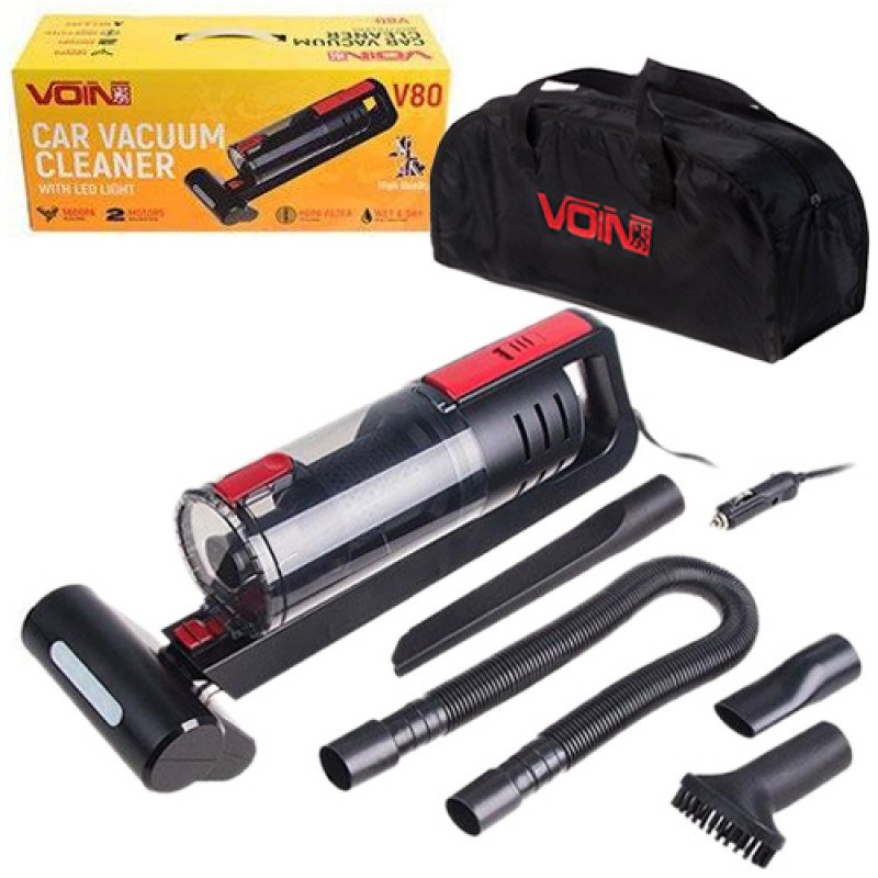 Пылесос "VOIN" V-80 120W/Turbo щетка/Led фонарь/влажная и сухая чистка/сумка Пылесос "VOIN" V-80 120W/Turbo щетка/Led фонарь/влажная и сухая чистка/сумка