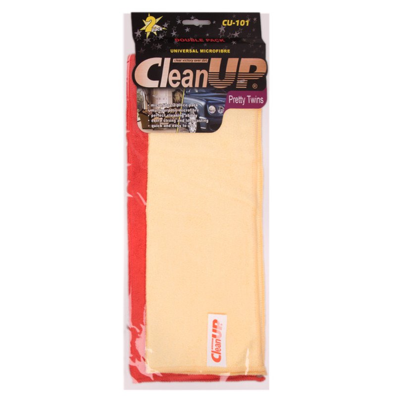 Салфетка микрофибра CleanUP CU-101 универс. 30х40см 2шт
